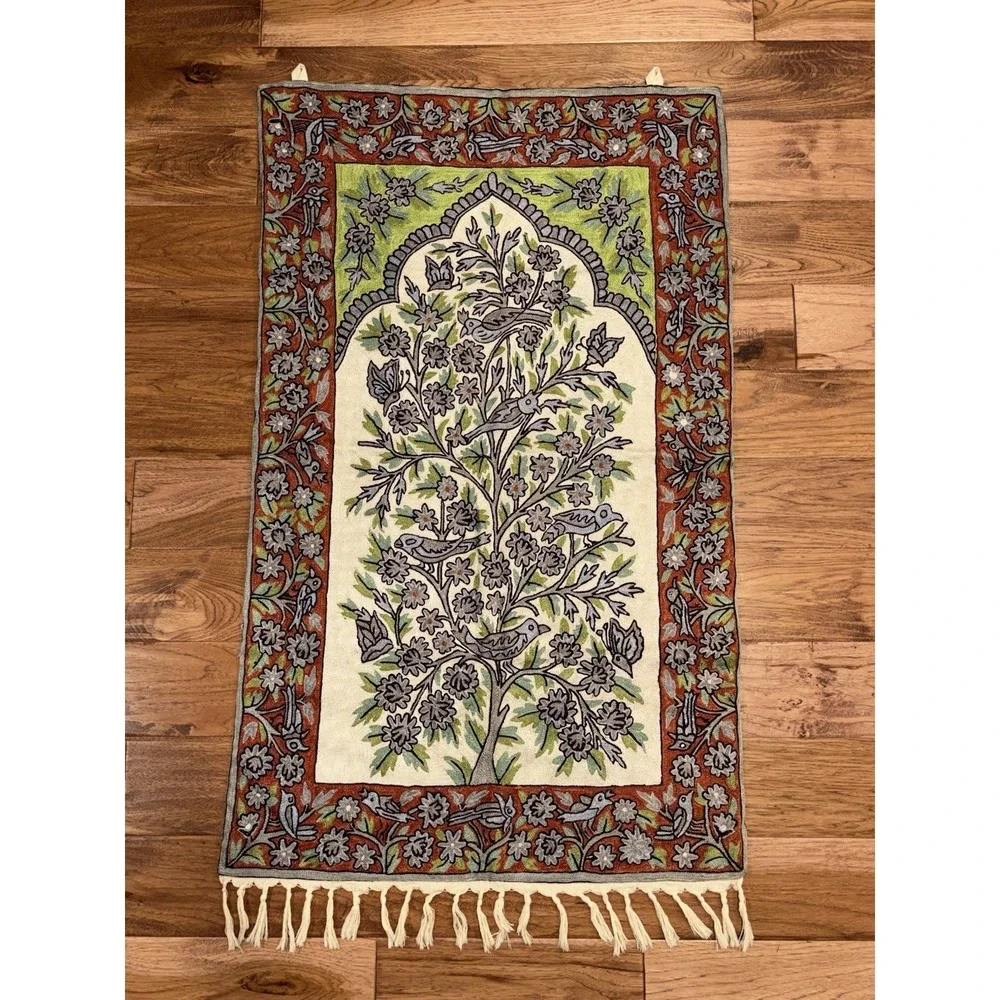 Kashmiri Tree Of Life Textile Wall Hanging Kashmiri Home Decor Art 46 x 28.5